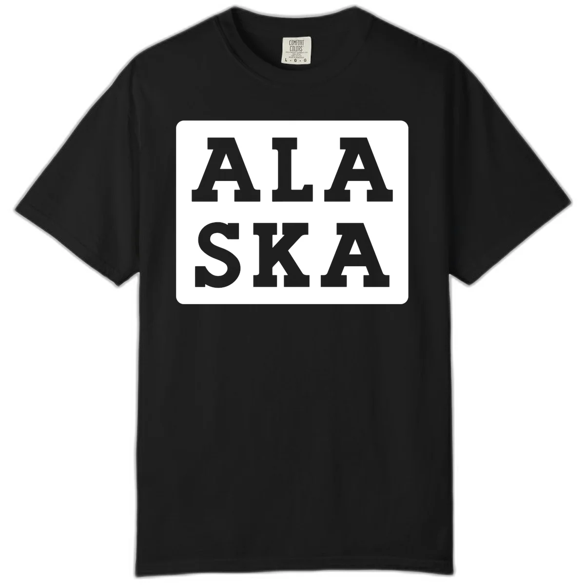 Alaska Cruise Pun Lettering Design Comfort Color in Black