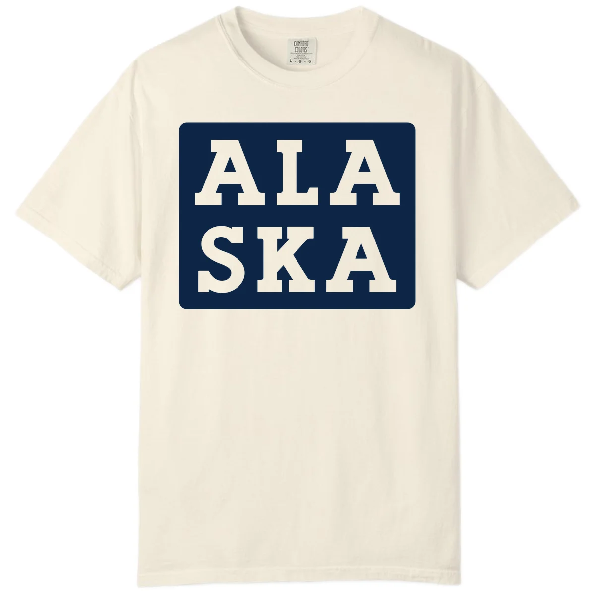 Alaska Cruise Pun Lettering Design Comfort Color in Ivory