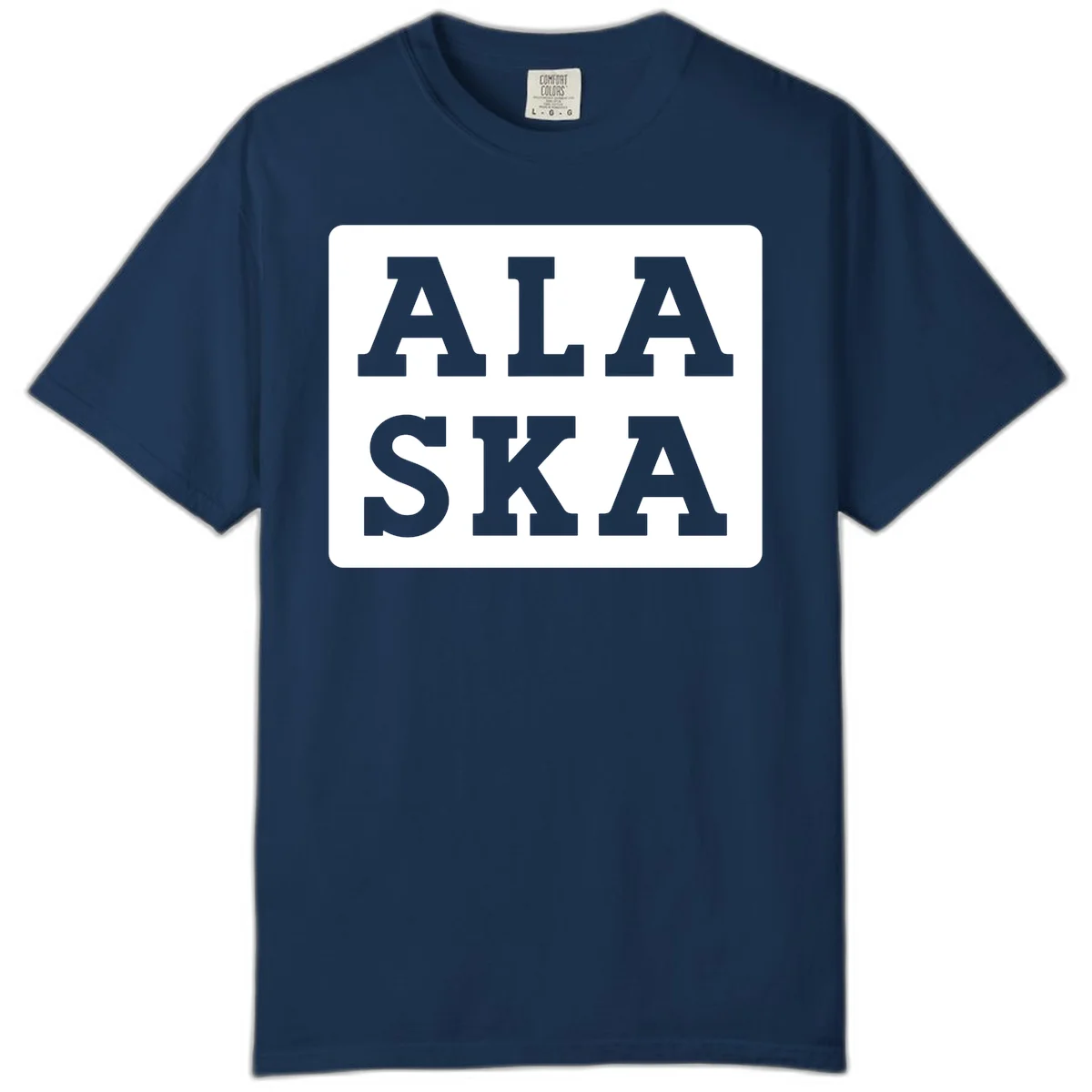 Alaska Cruise Pun Lettering Design Comfort Color in Navy