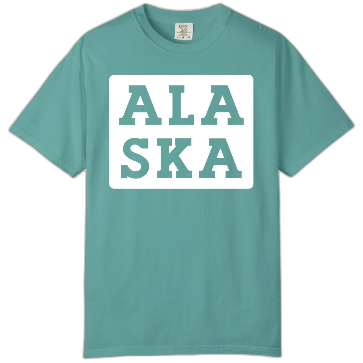 Alaska Cruise Pun Lettering Design Comfort Color in Seafoam