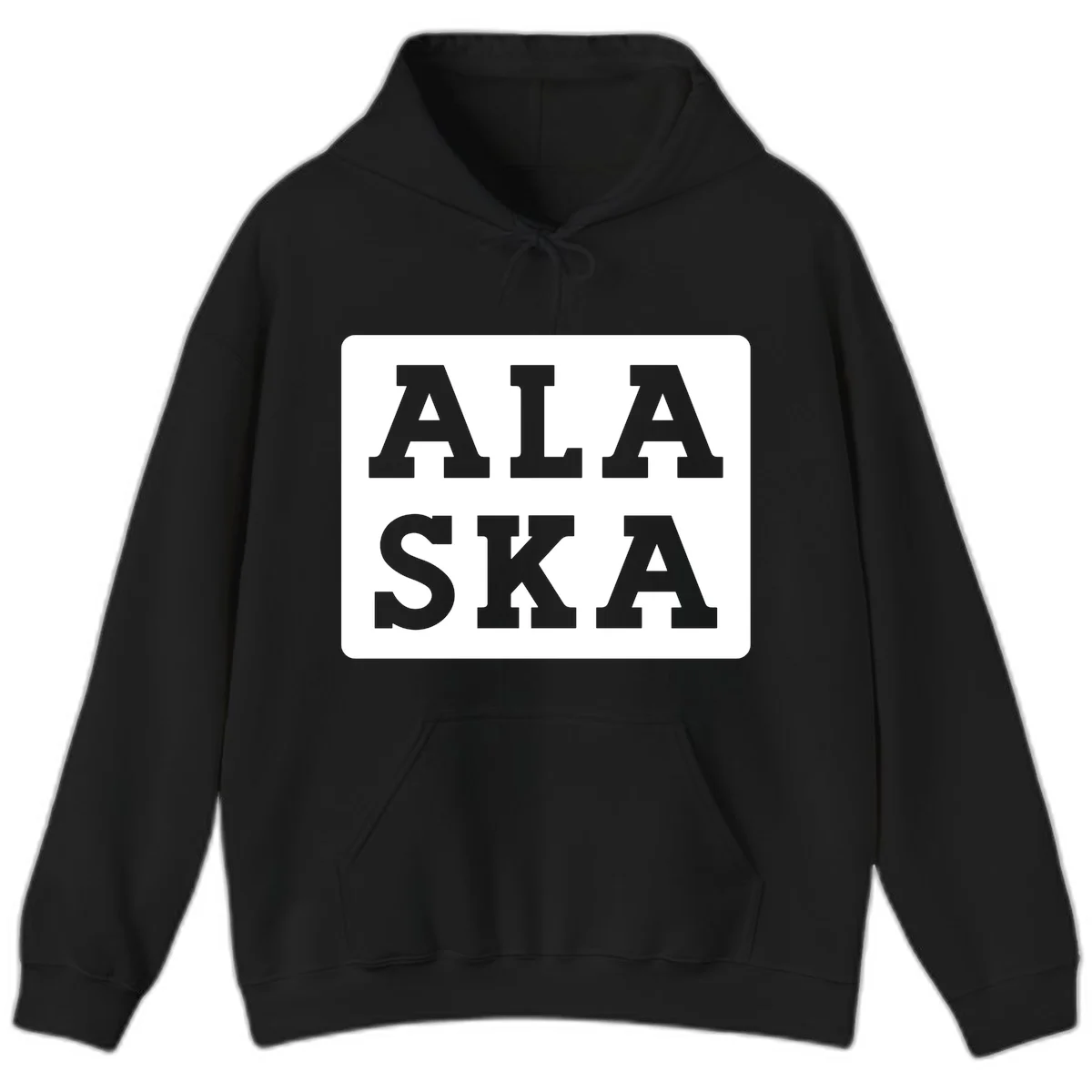 Alaska Cruise Pun Lettering Design Hoodie in Black