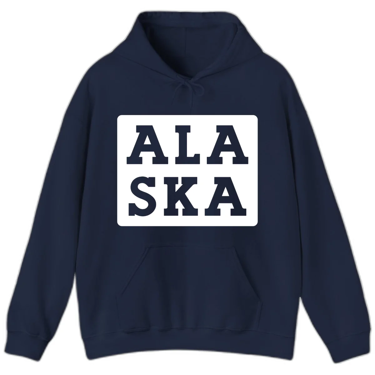 Alaska Cruise Pun Lettering Design Hoodie in Navy