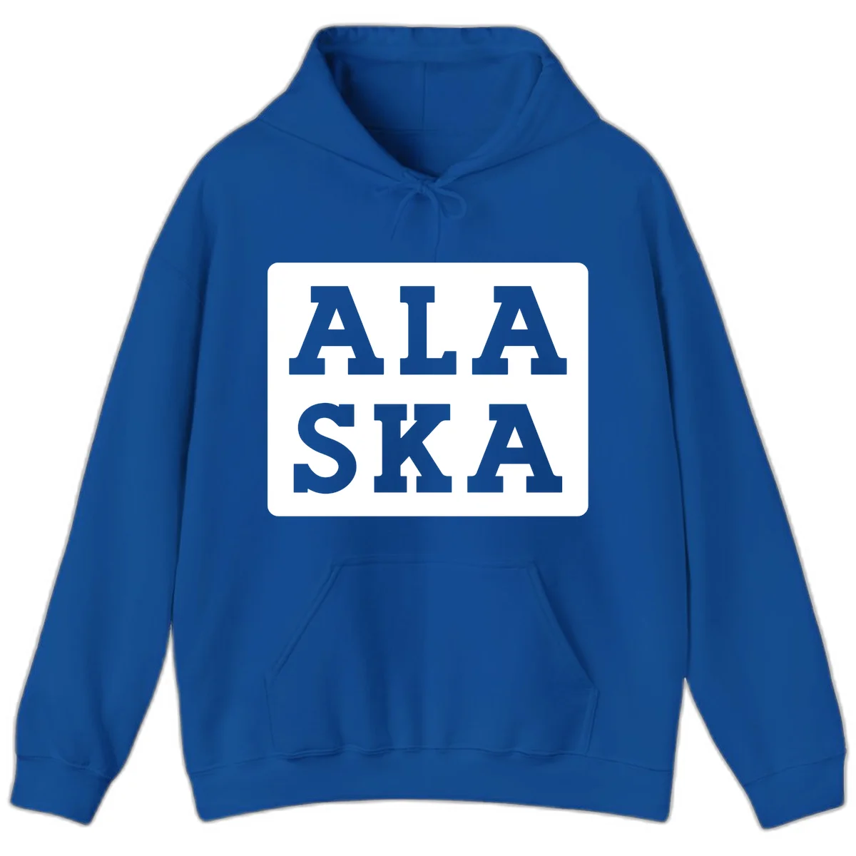 Alaska Cruise Pun Lettering Design Hoodie in Royal