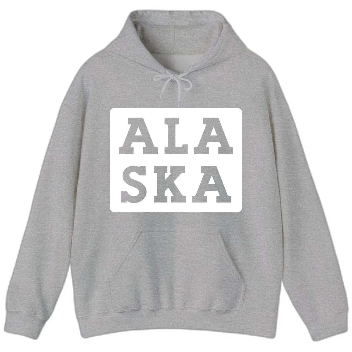 Alaska Cruise Pun Lettering Design Hoodie in Sport Grey