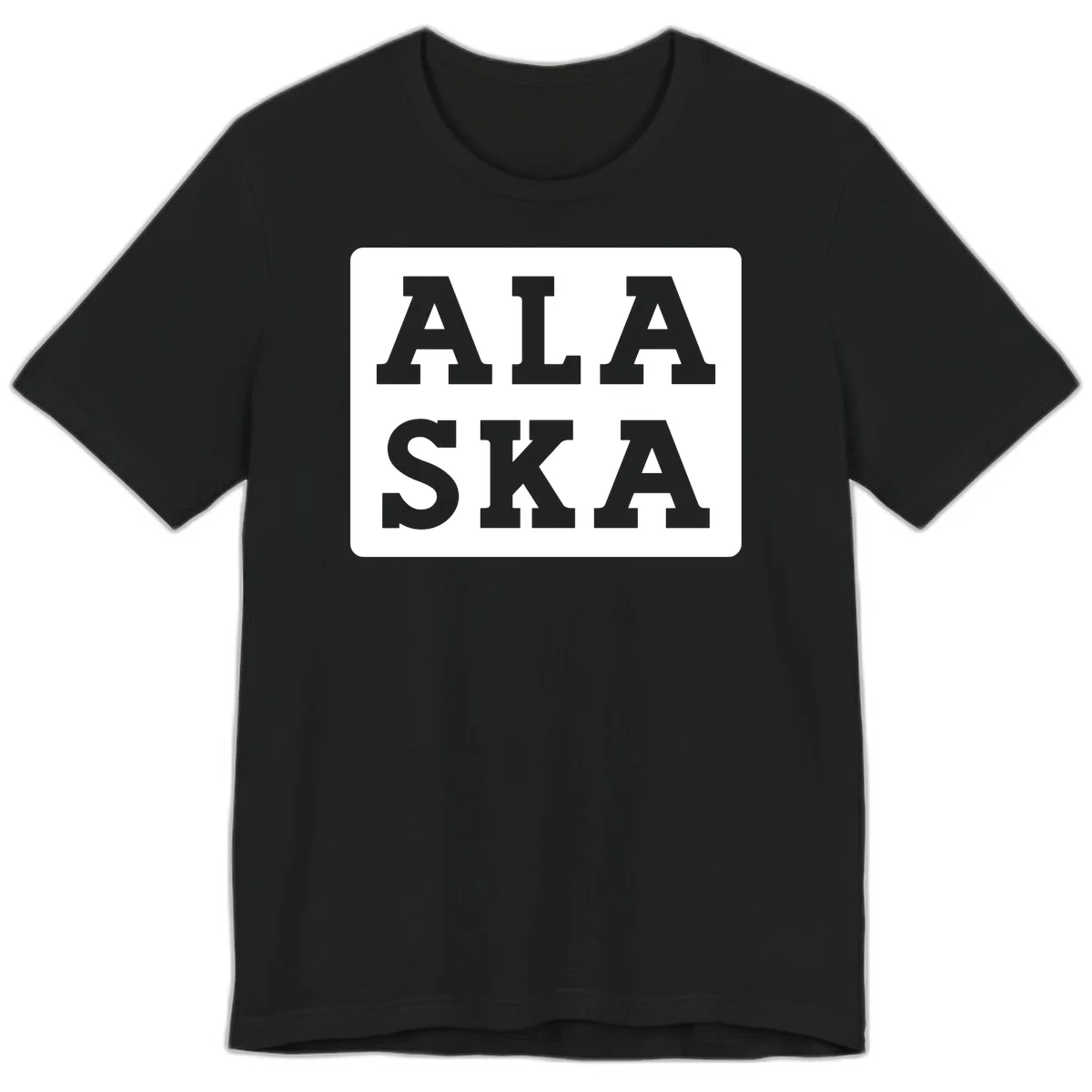 Alaska Cruise Pun Lettering Design Premium Tee in Black