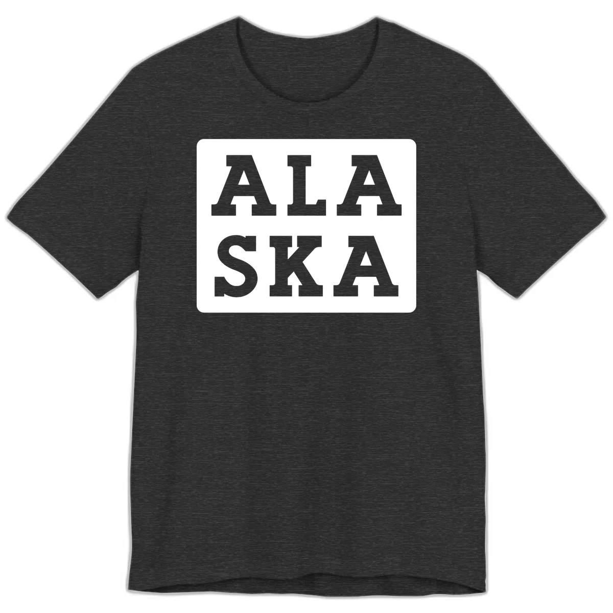Alaska Cruise Pun Lettering Design Premium Tee in Dark Grey Heather