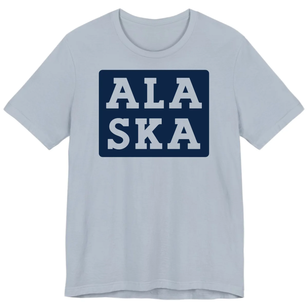 Alaska Cruise Pun Lettering Design Premium Tee in Light Blue