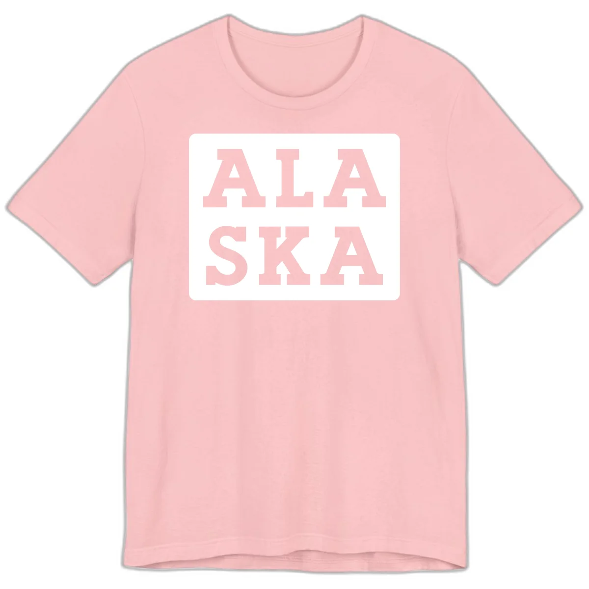 Alaska Cruise Pun Lettering Design Premium Tee in Pink