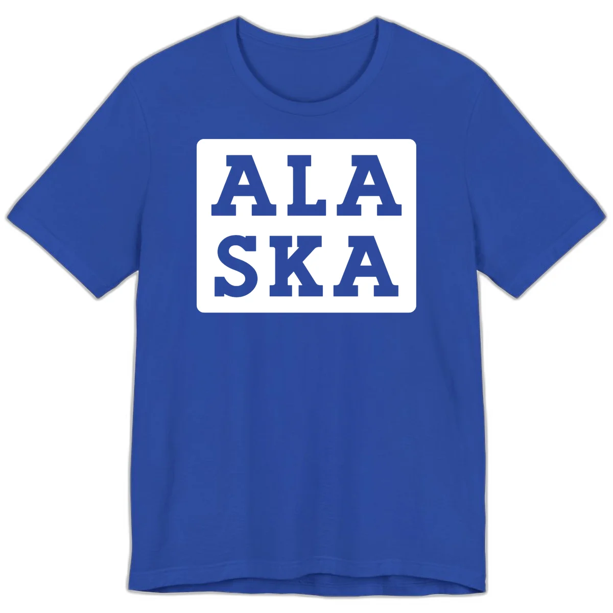Alaska Cruise Pun Lettering Design Premium Tee in True Royal