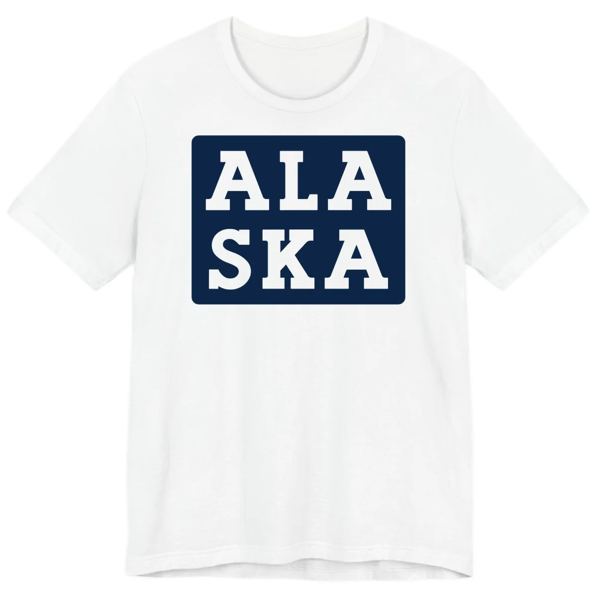 Alaska Cruise Pun Lettering Design Premium Tee in White