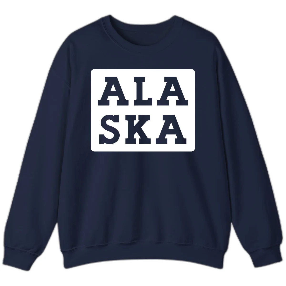 Alaska Cruise Pun Lettering Design Sweatshirt in Navy