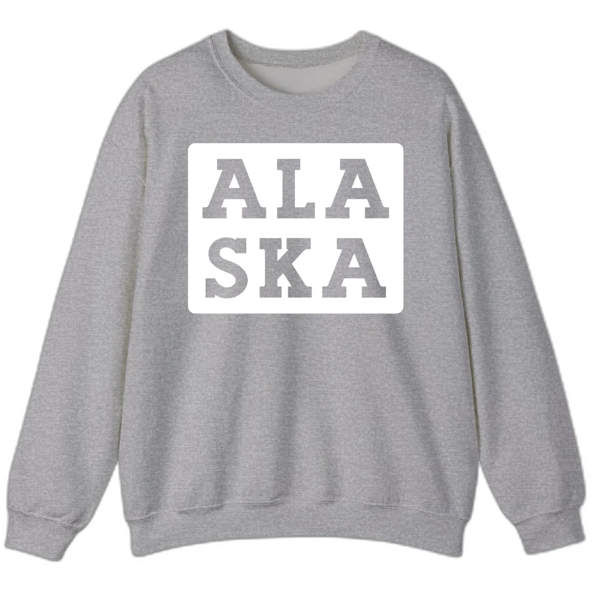 Alaska Cruise Pun Lettering Design Sweatshirt in Sport Grey