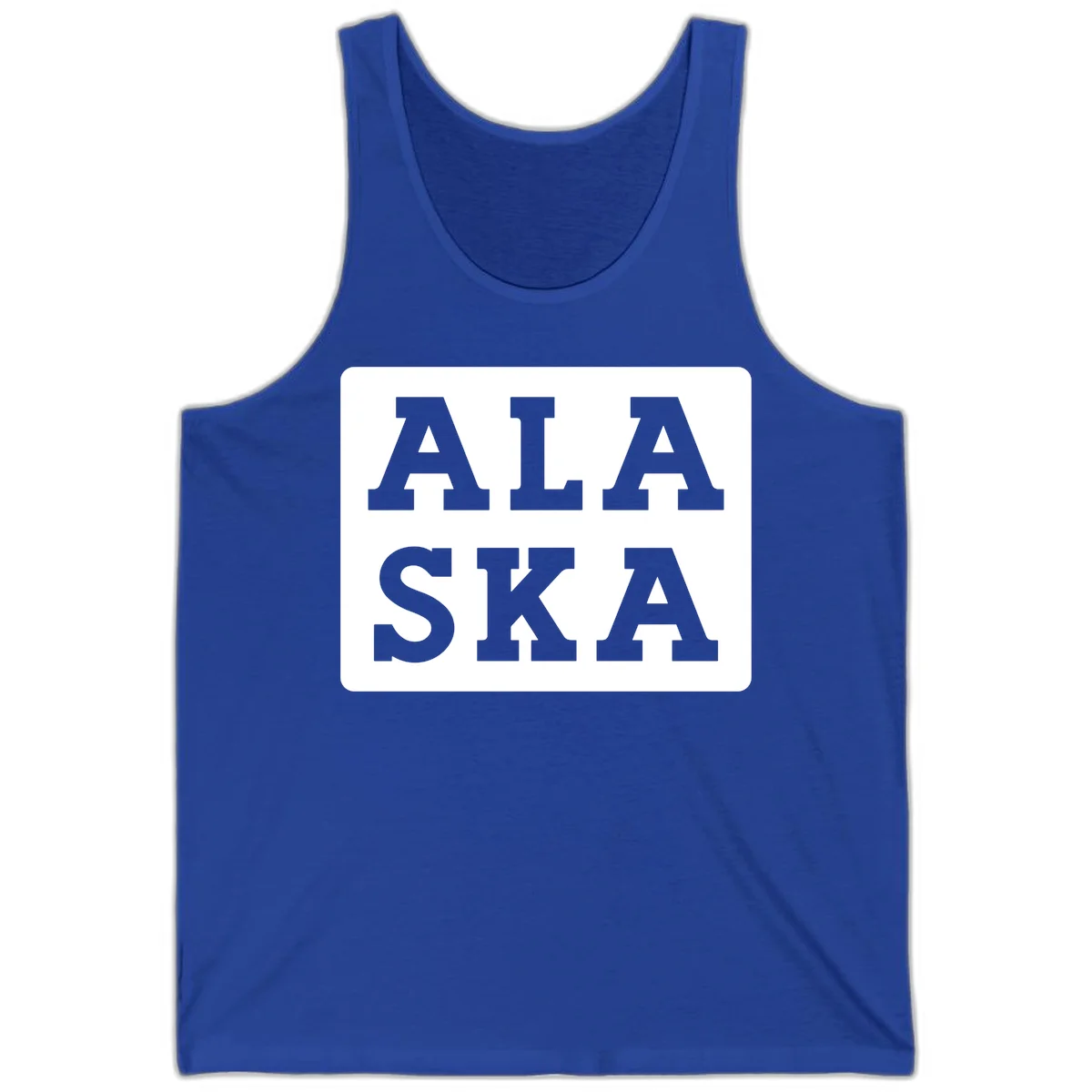 Alaska Cruise Pun Lettering Design Tank in True Royal