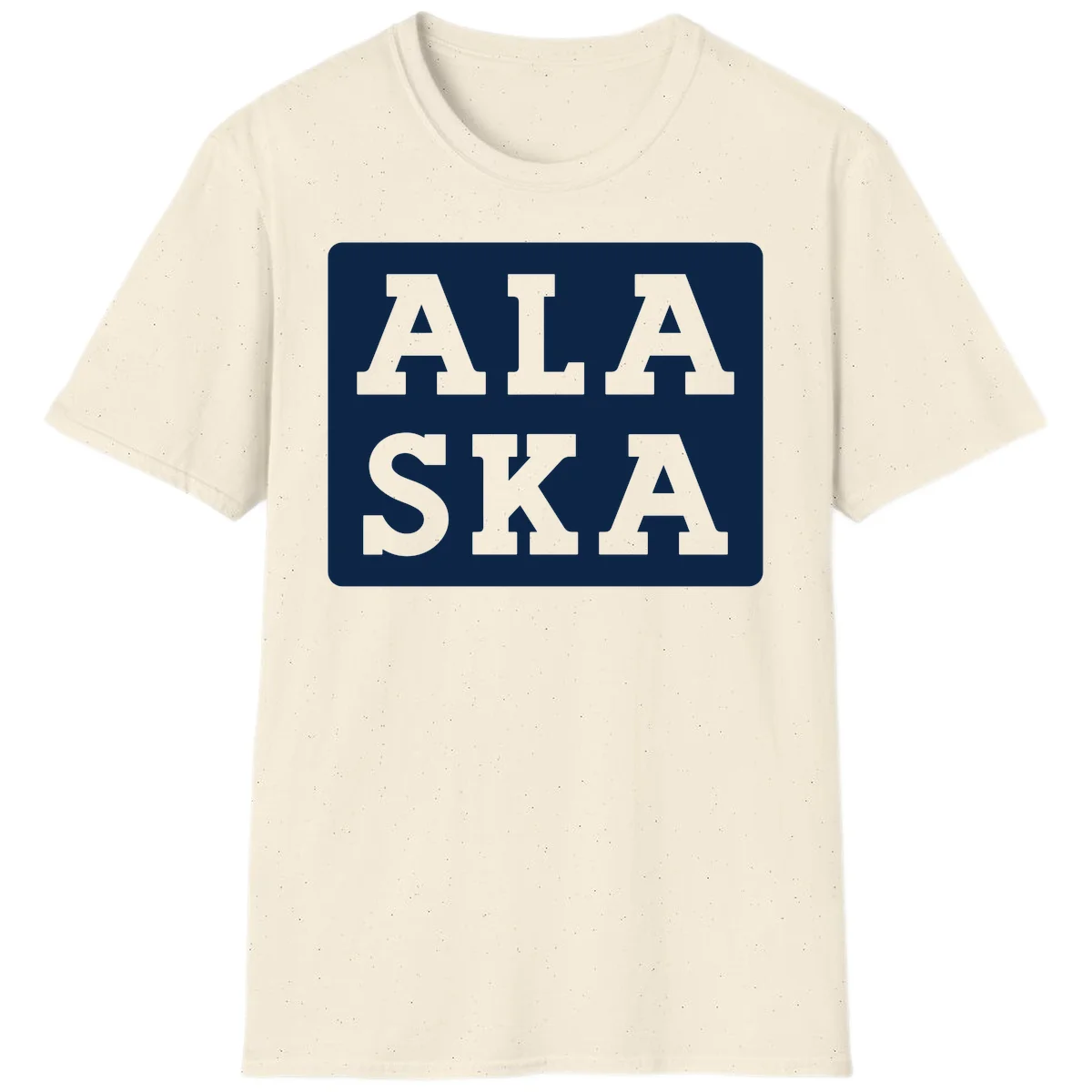 Alaska Cruise Pun Lettering Design T-Shirt in Natural