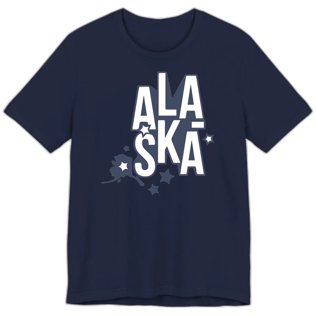 Alaska Bound Adventure Typography Premium Tee in Navy