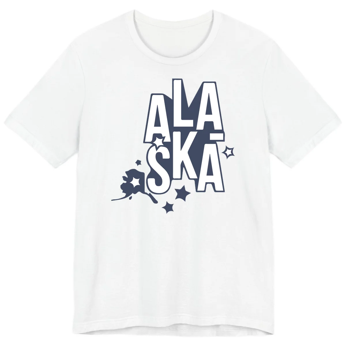 Alaska Bound Adventure Typography Premium Tee in White