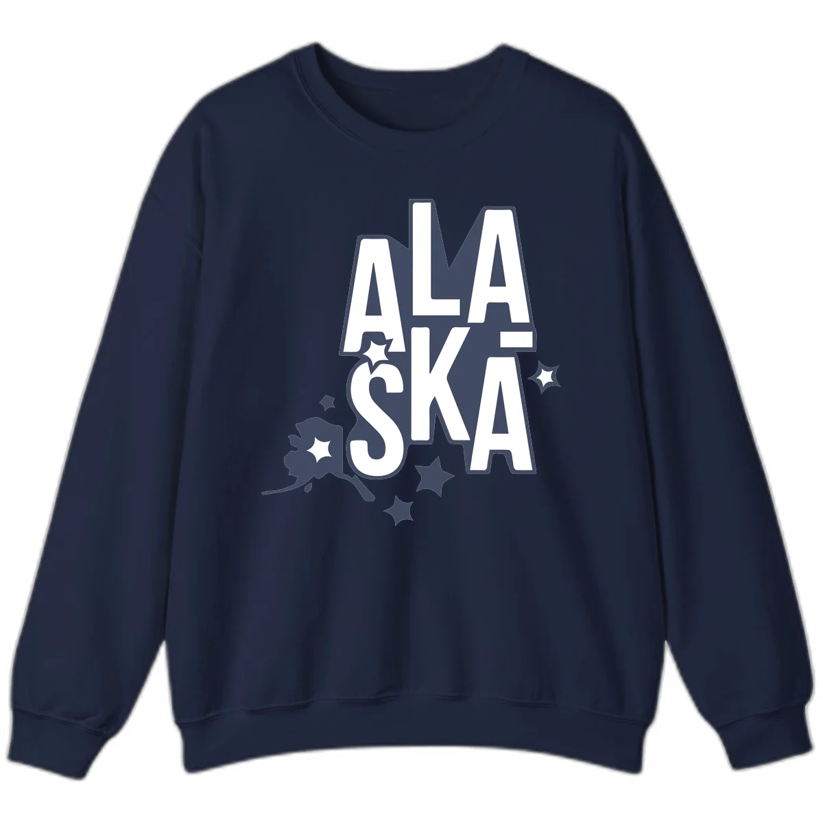 Alaska Bound Adventure Typography Sweatshirt in Navy