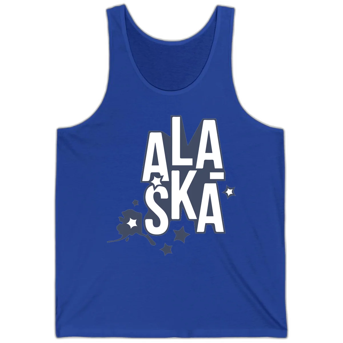 Alaska Bound Adventure Typography Tank in True Royal