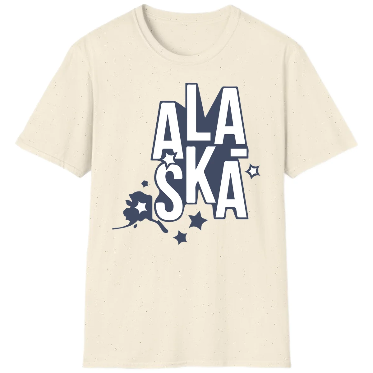 Alaska Bound Adventure Typography T-Shirt in Natural