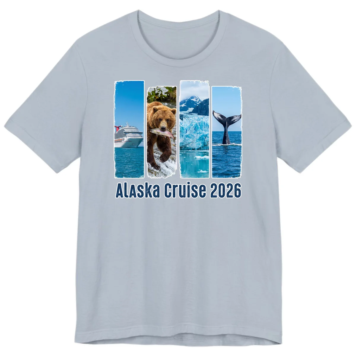 Alaska Cruise 2026 Adventure Panels Premium T-Shirt in Light Blue