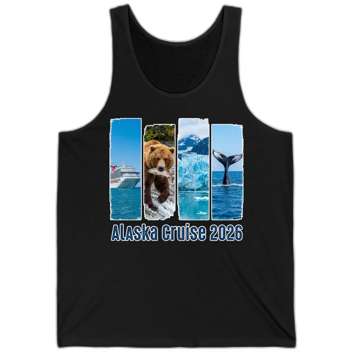 Alaska Cruise 2026 Adventure Panels Tank Top in Black