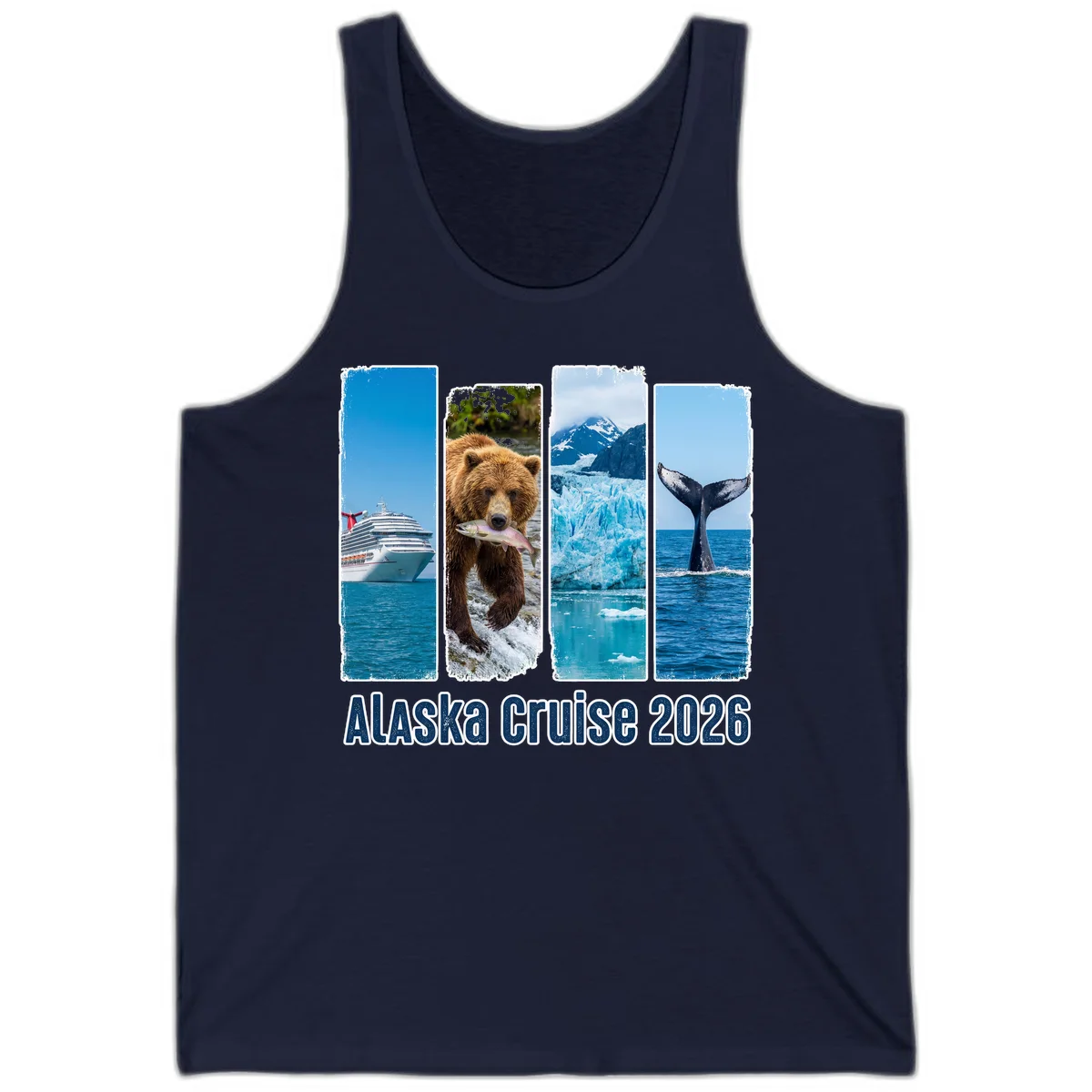 Alaska Cruise 2026 Adventure Panels Tank Top in Navy