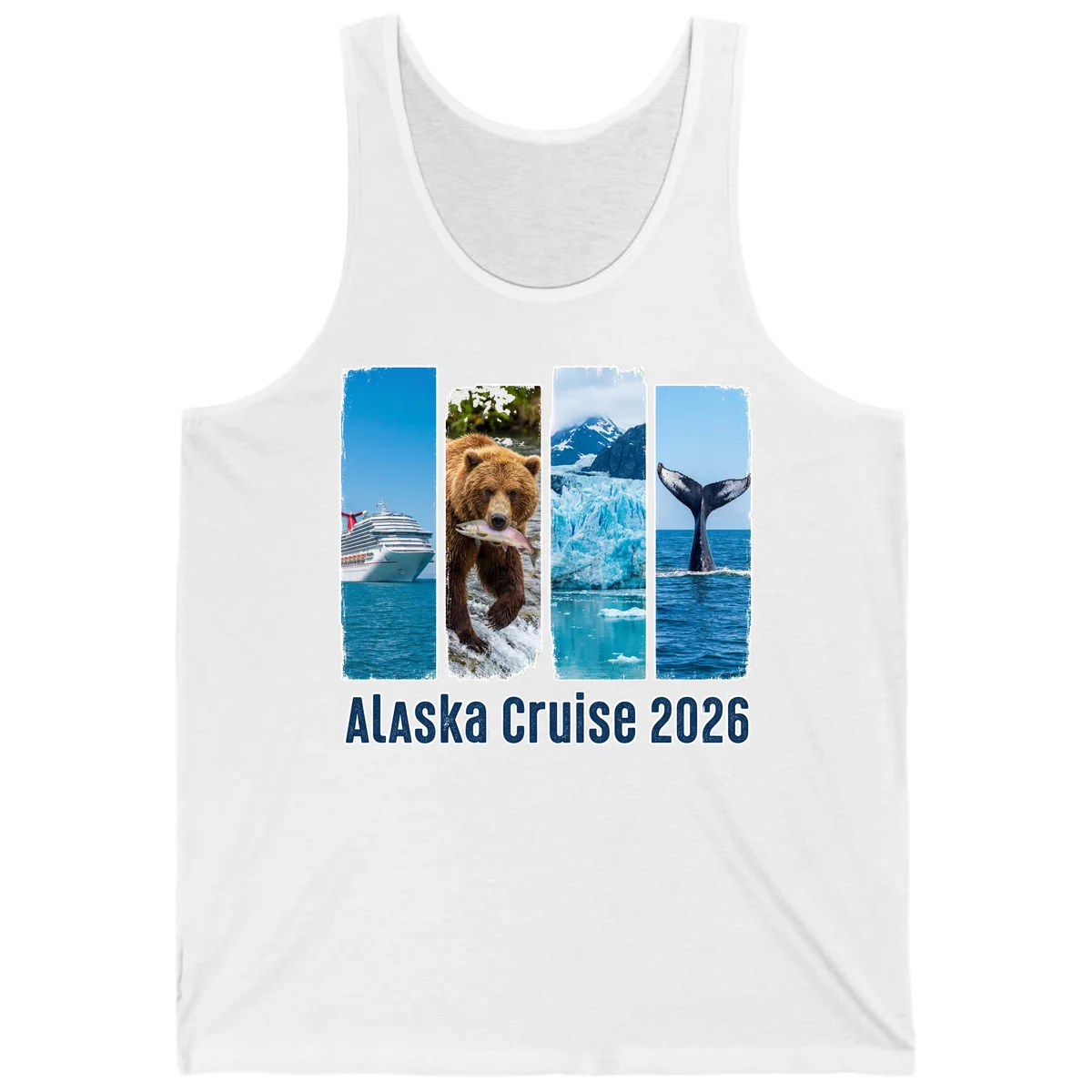 Alaska Cruise 2026 Adventure Panels Tank Top in White