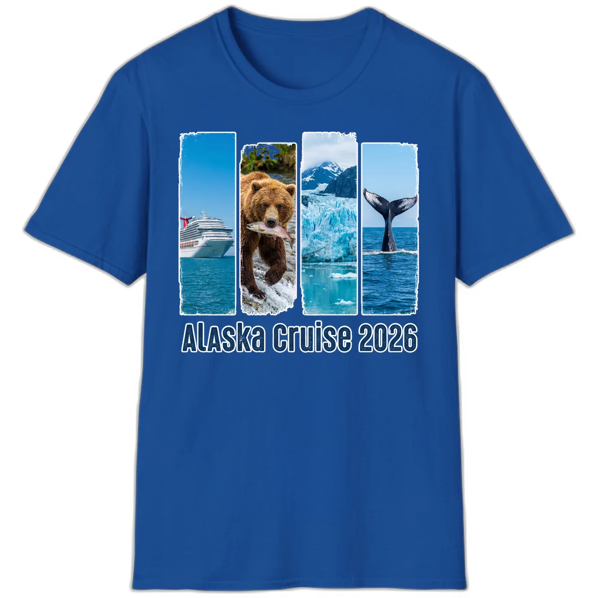 Alaska Cruise 2026 Adventure Panels T-Shirt in Royal