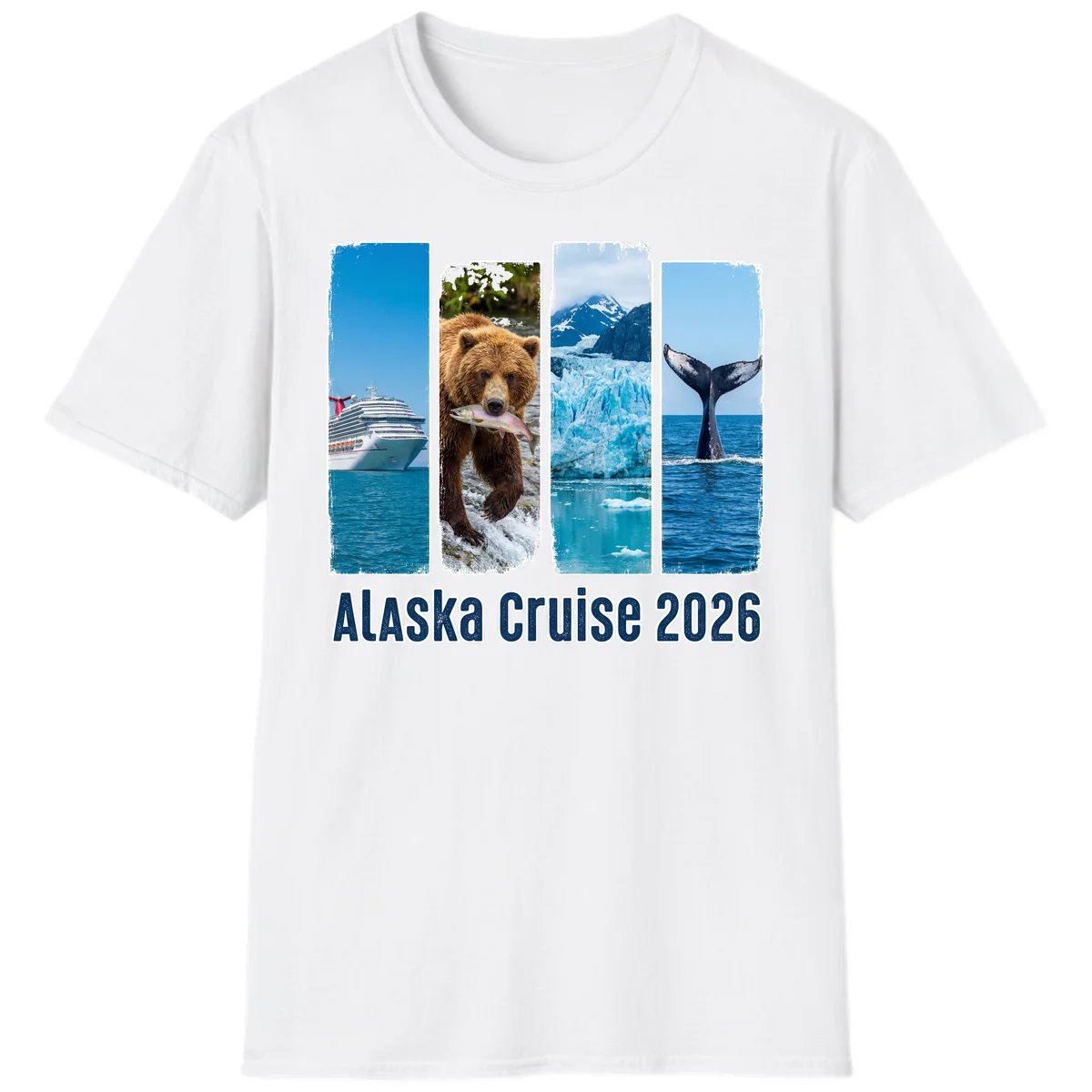 Alaska Cruise 2026 Adventure Panels T-Shirt in White