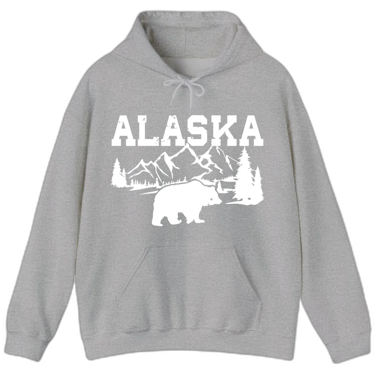 Alaska Bear Mountain Wilderness Cruise Hoodie in Sport Grey