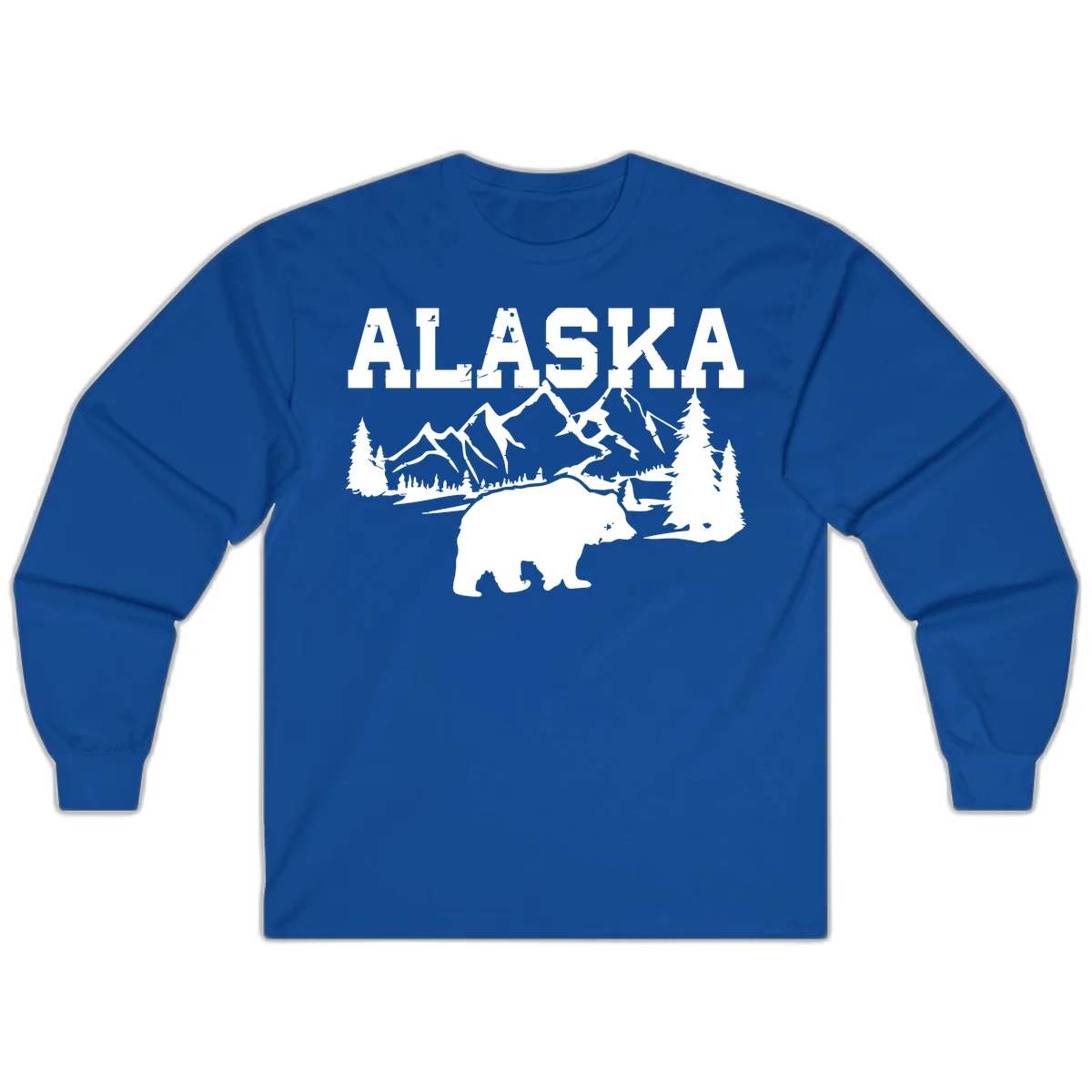 Alaska Bear Mountain Wilderness Cruise Long Sleeve in Royal