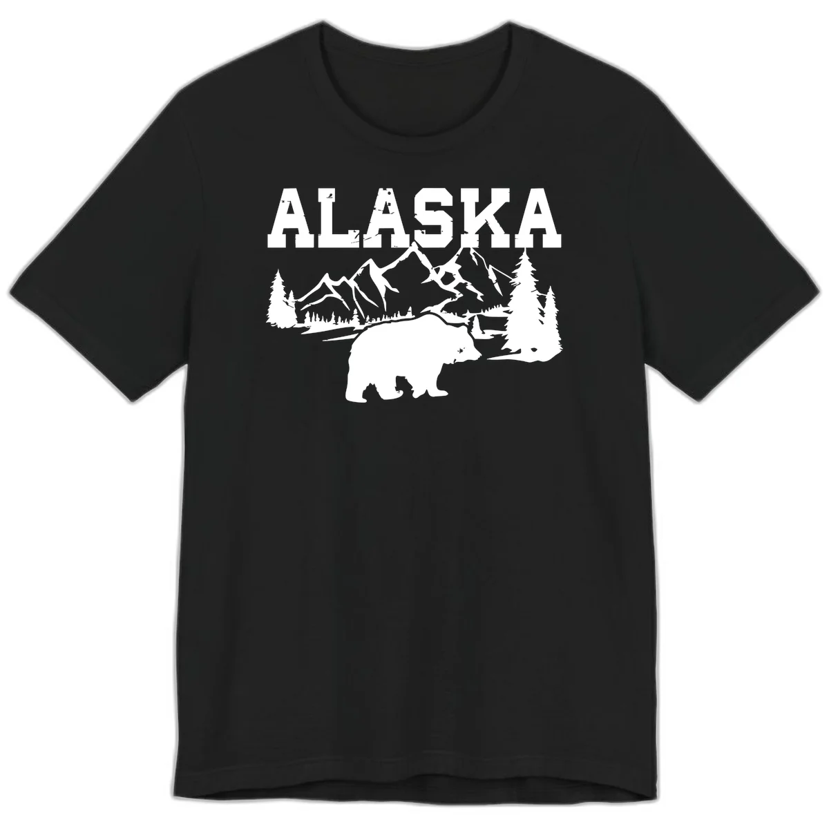 Alaska Bear Mountain Wilderness Cruise Premium Tee in Black