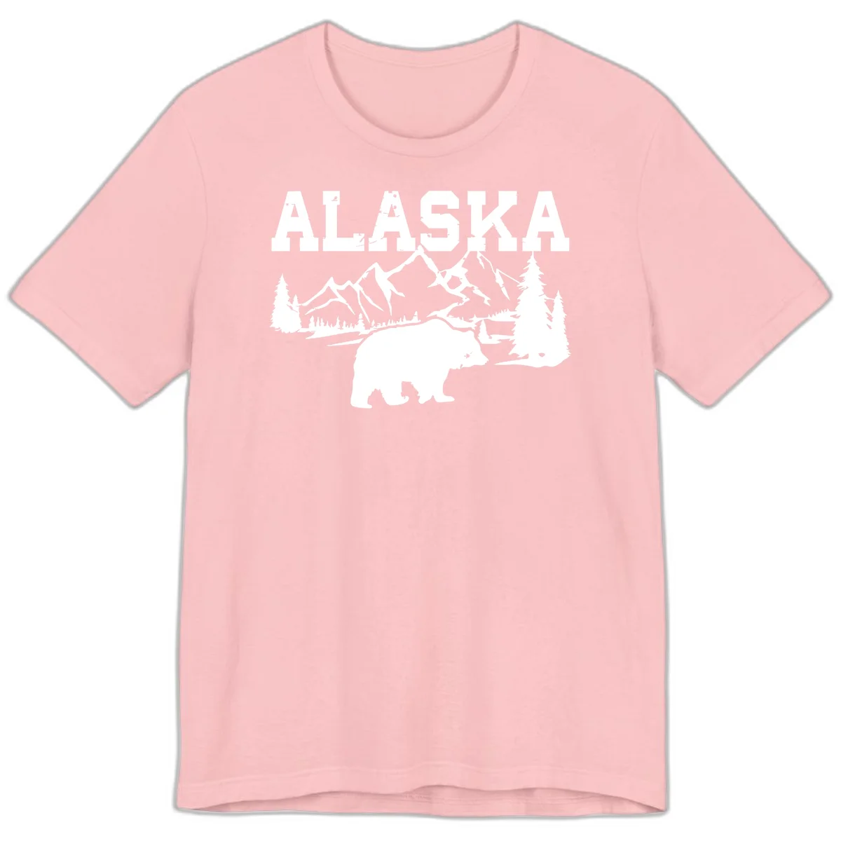 Alaska Bear Mountain Wilderness Cruise Premium Tee in Pink