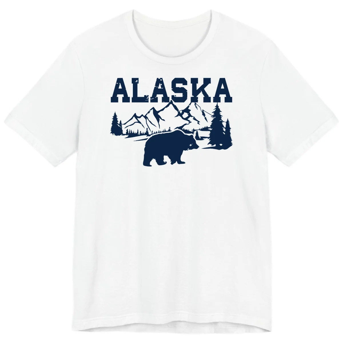 Alaska Bear Mountain Wilderness Cruise Premium Tee in White