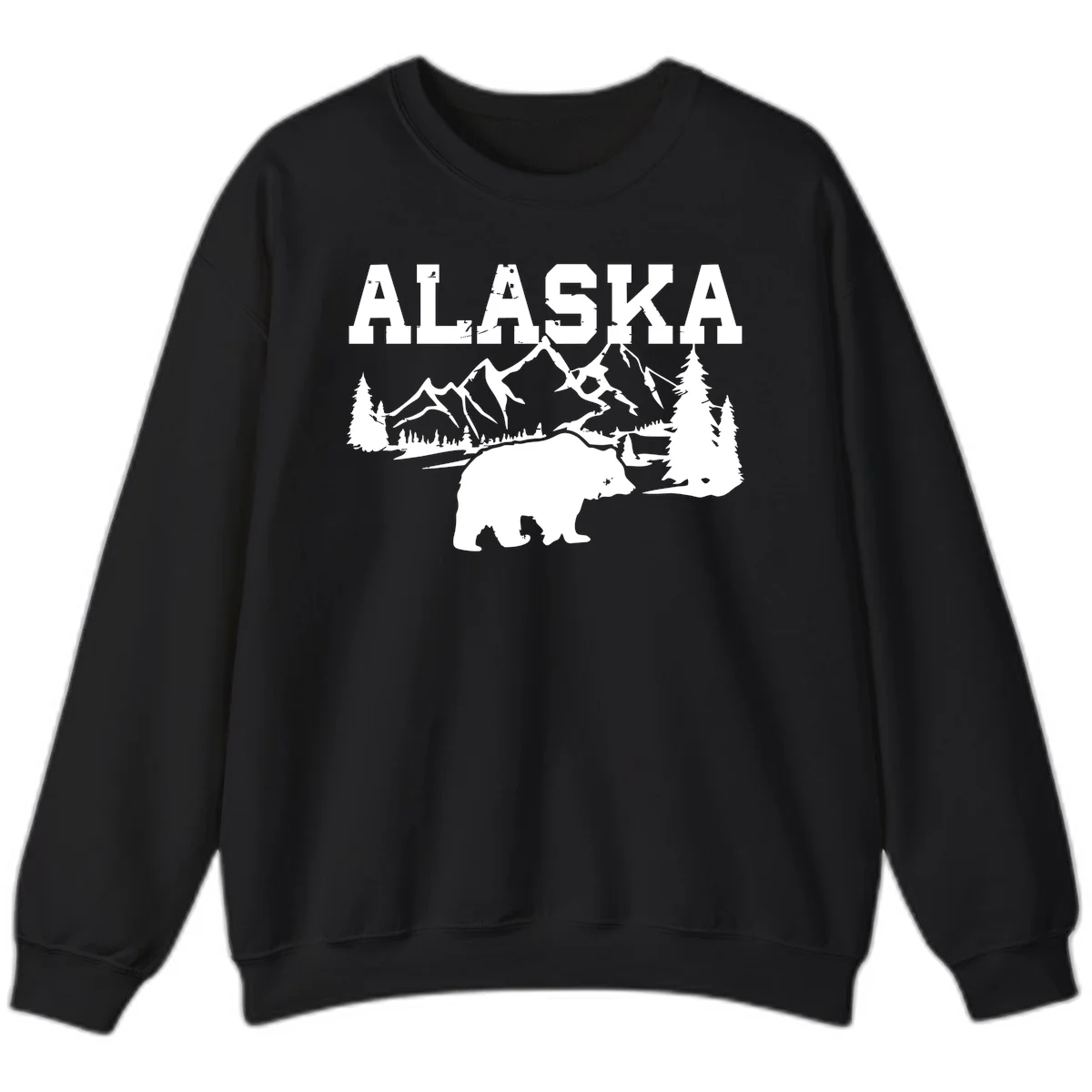Alaska Bear Mountain Wilderness Cruise Sweatshirt in Black