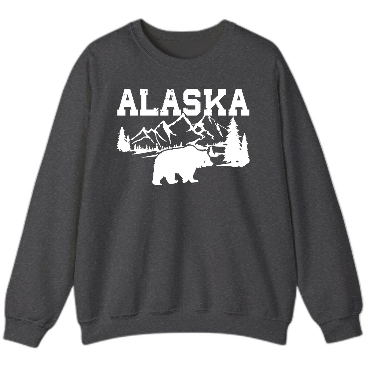 Alaska Bear Mountain Wilderness Cruise Sweatshirt in Dark Heather