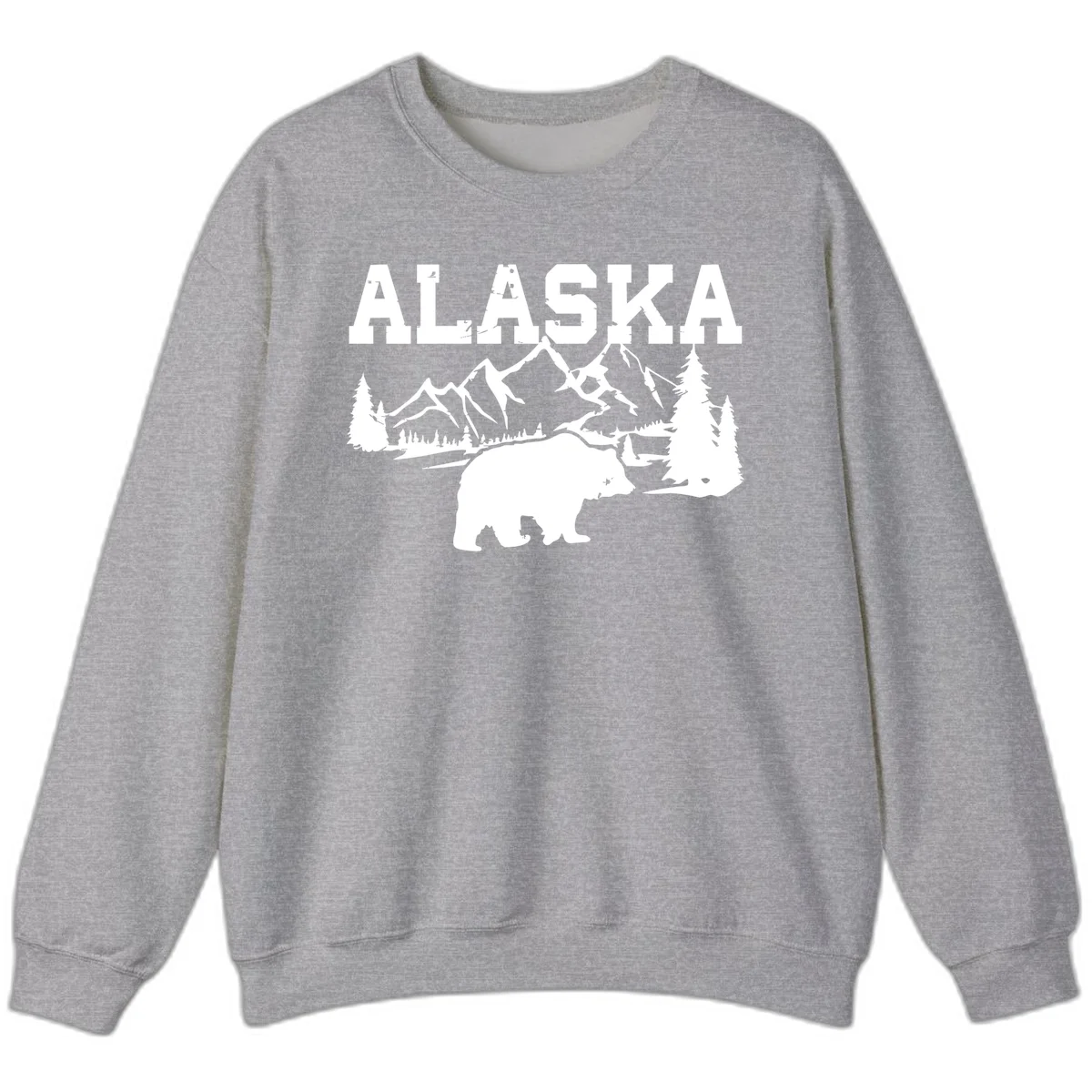 Alaska Bear Mountain Wilderness Cruise Sweatshirt in Sport Grey