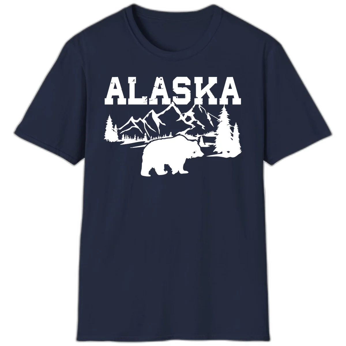Alaska Bear Mountain Wilderness Cruise T-Shirt in Navy