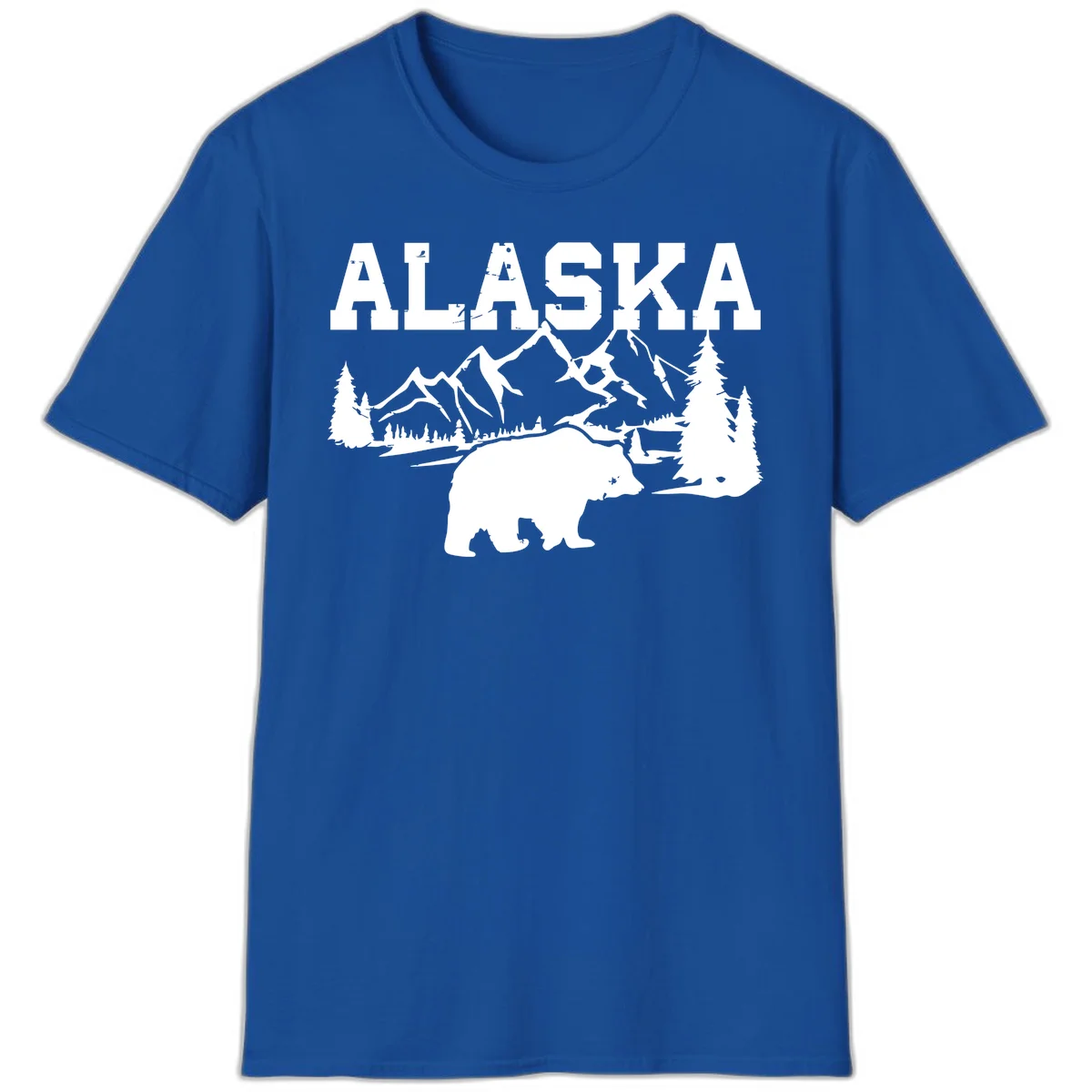Alaska Bear Mountain Wilderness Cruise T-Shirt in Royal