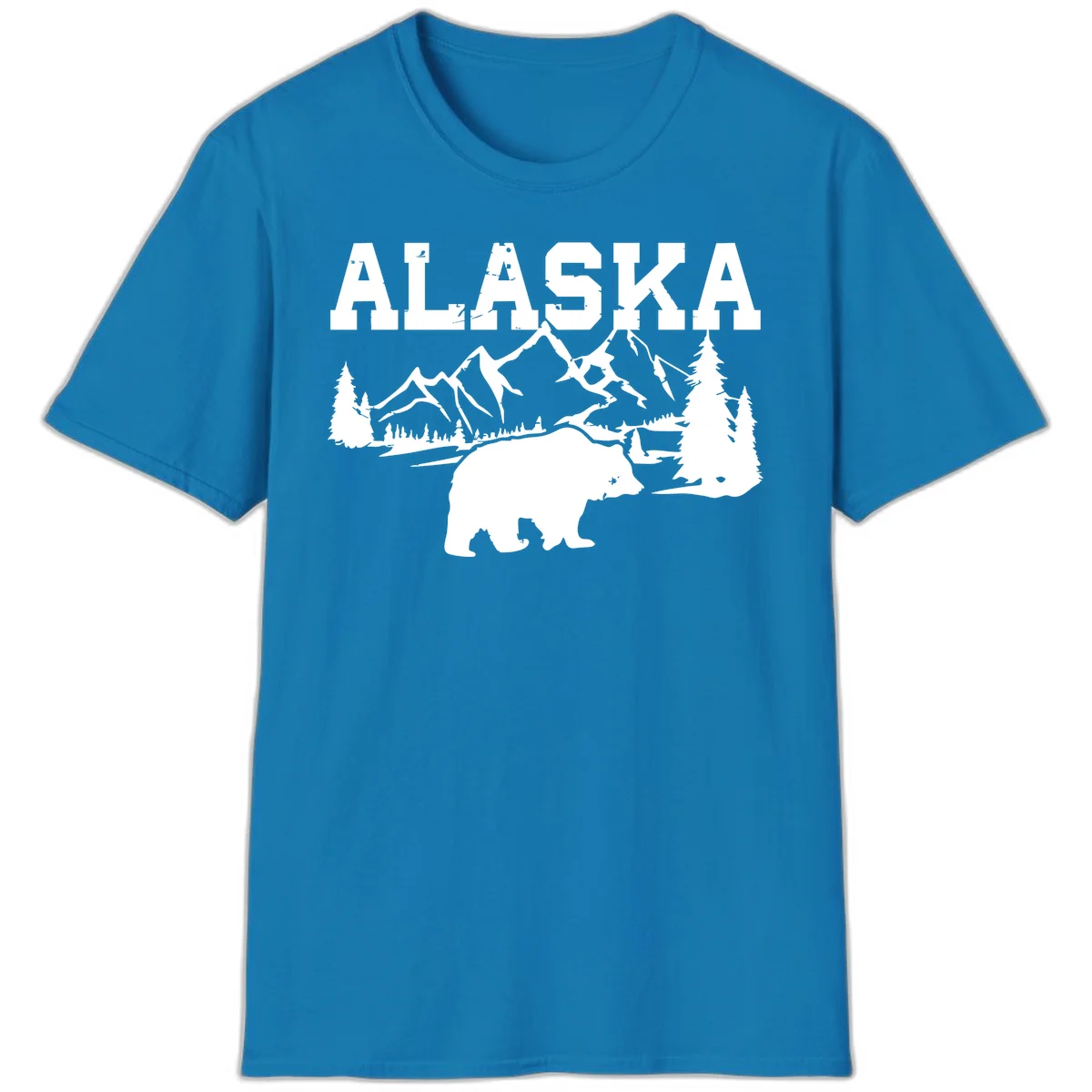 Alaska Bear Mountain Wilderness Cruise T-Shirt in Sapphire