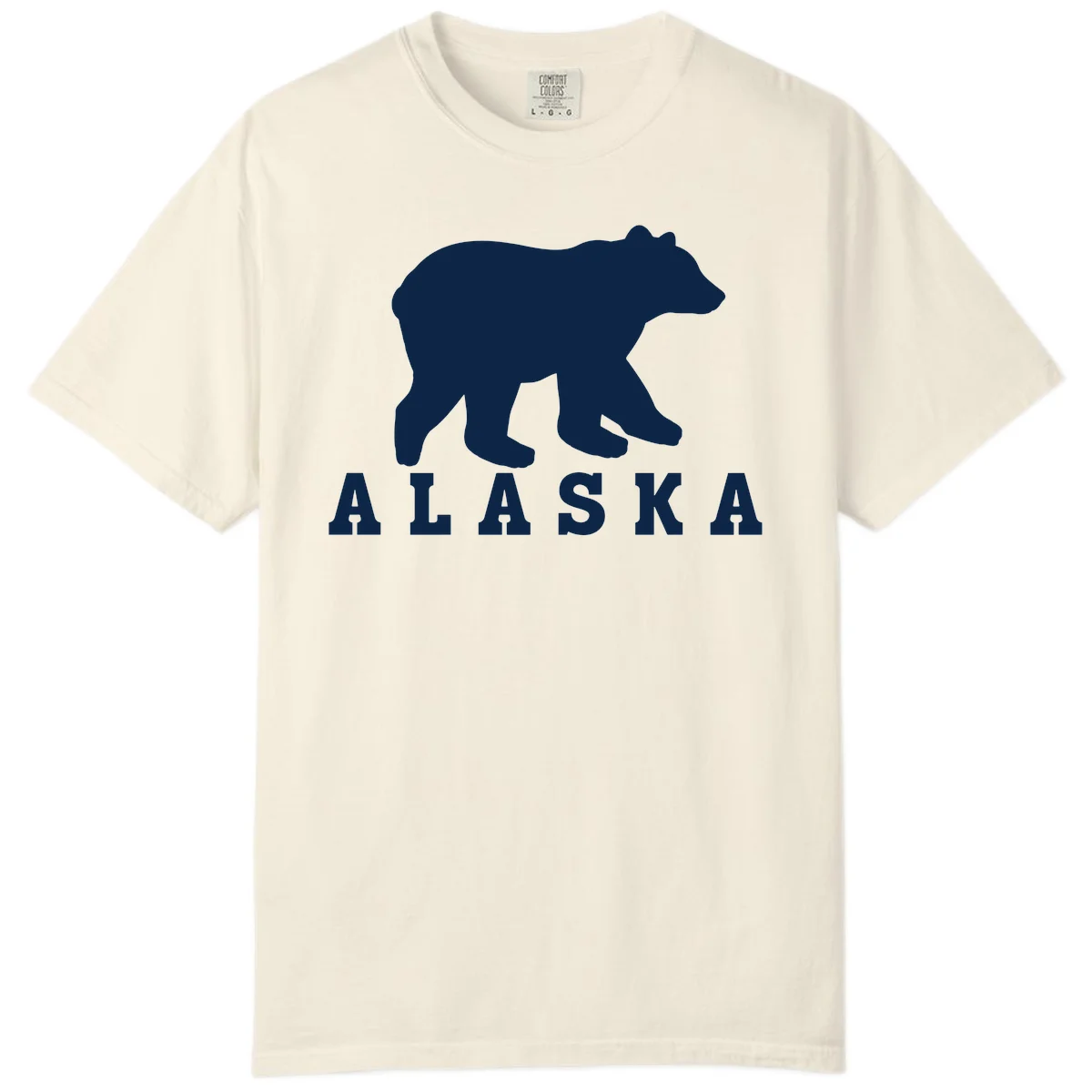 Alaska Bear Silhouette Comfort Color in Ivory