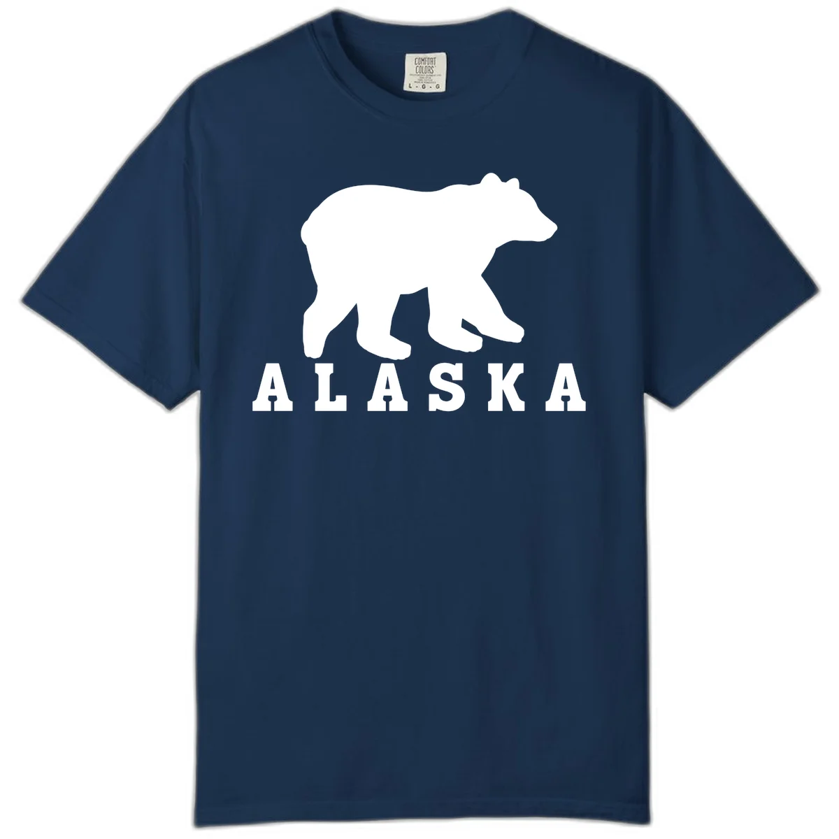 Alaska Bear Silhouette Comfort Color in Navy