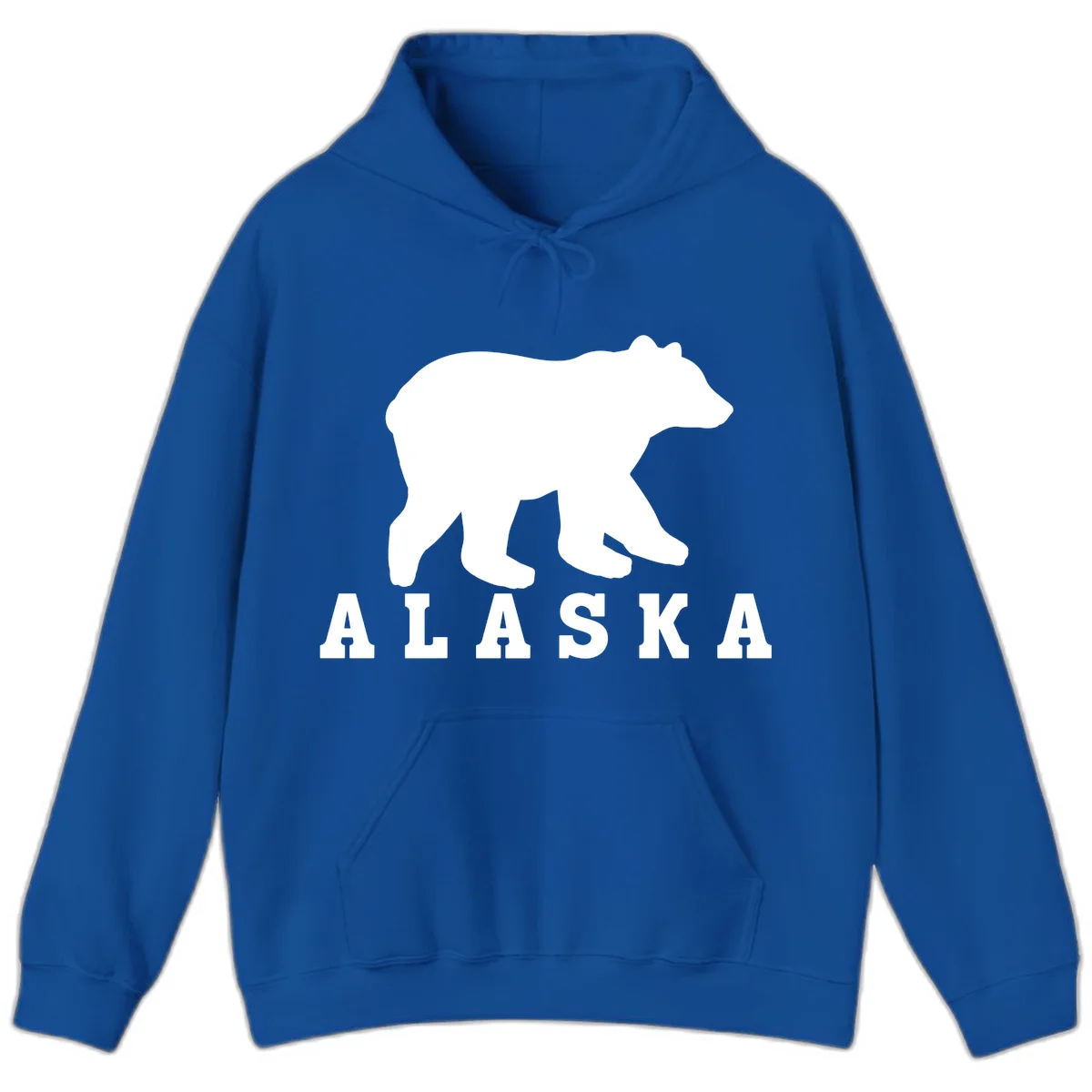 Alaska Bear Silhouette Hoodie in Royal