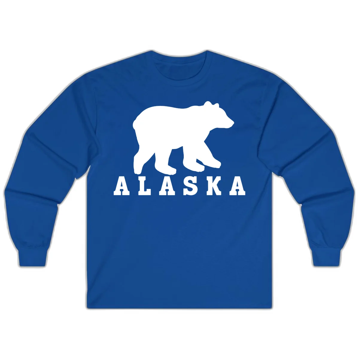 Alaska Bear Silhouette Long Sleeve in Royal