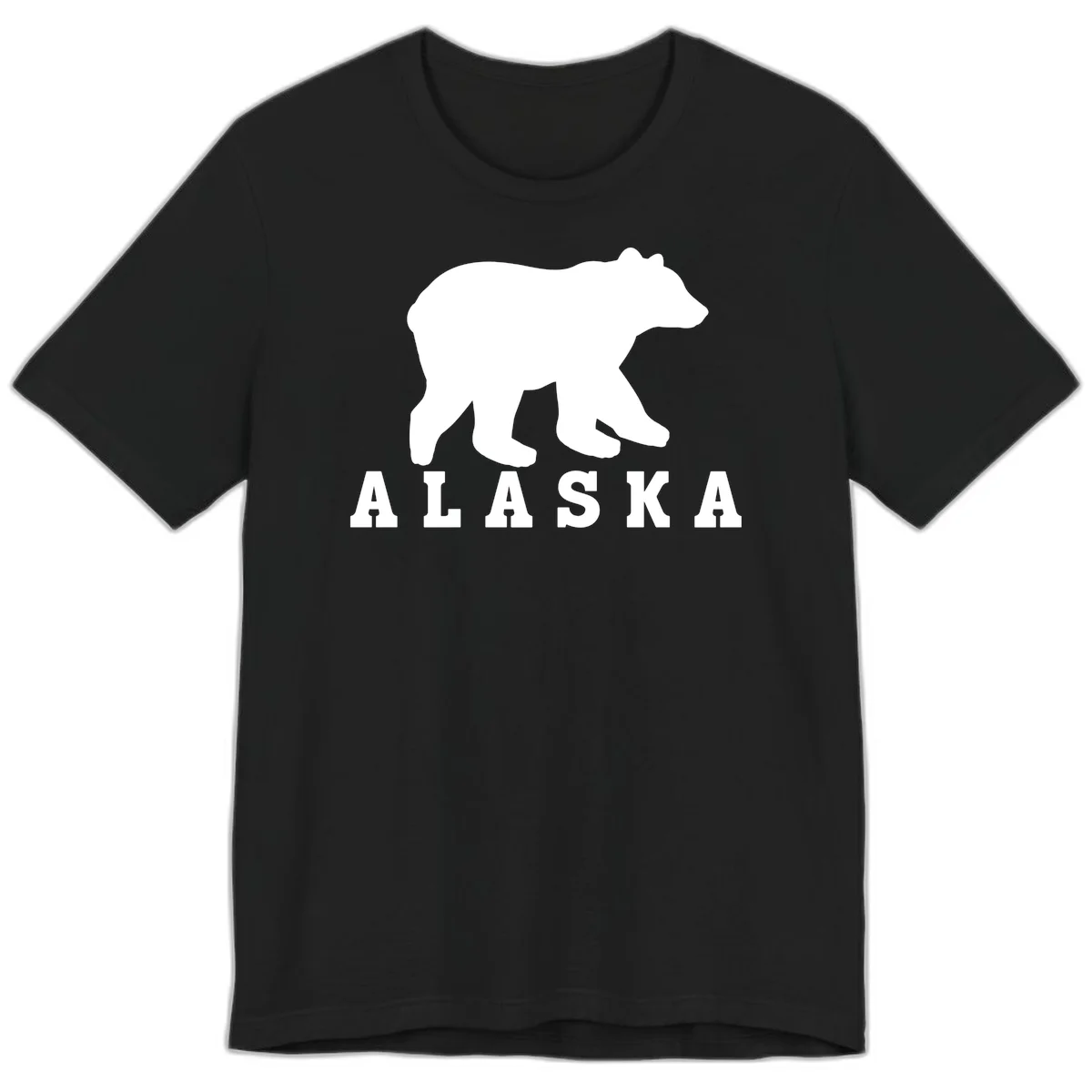 Alaska Bear Silhouette Premium T-Shirt in Black