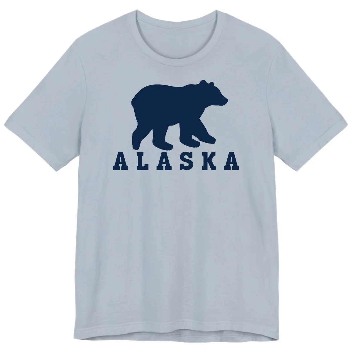 Alaska Bear Silhouette Premium T-Shirt in Light Blue