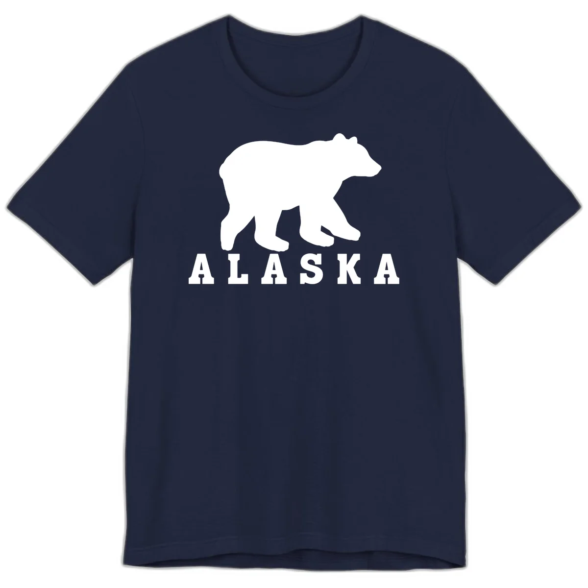 Alaska Bear Silhouette Premium T-Shirt in Navy