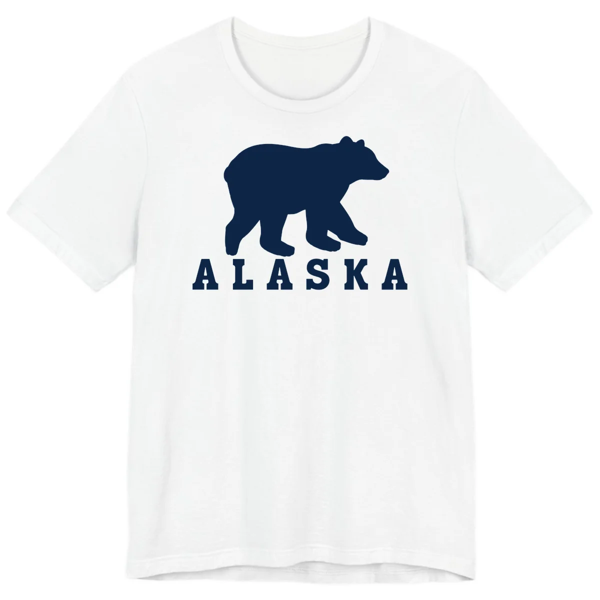 Alaska Bear Silhouette Premium T-Shirt in White
