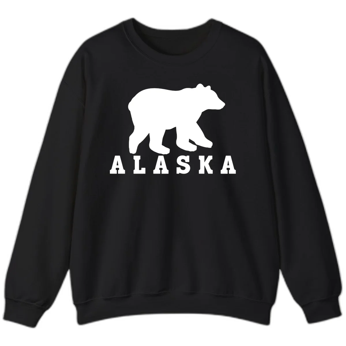 Alaska Bear Silhouette Sweatshirt in Black