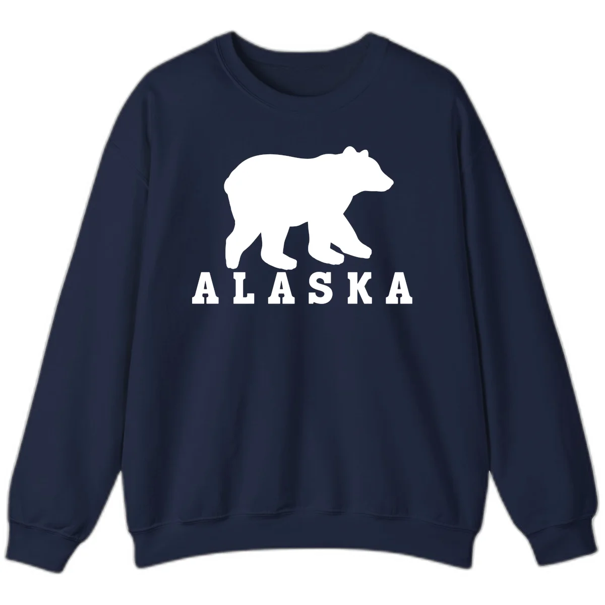Alaska Bear Silhouette Sweatshirt in Navy